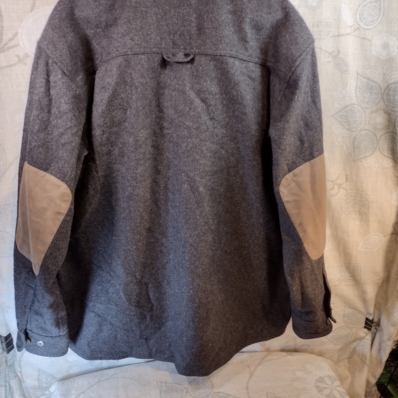 Flyshacker Men's Charcoal Heavy Wool Shirt Jacket - Picture 4 of 5